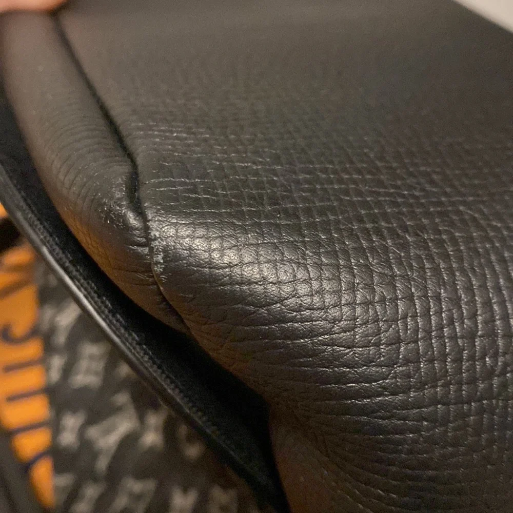 Louis Vuitton Nigo Besace Tokyo Leather Denim Mixed Messenger Bag